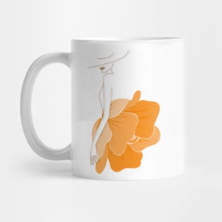 Lady with Floral Dress Mug